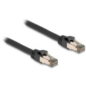 DeLOCK RJ-45 network cable Cat.6a U/FTP ultra flexible (black, 5 meters, inner stainless steel jacke