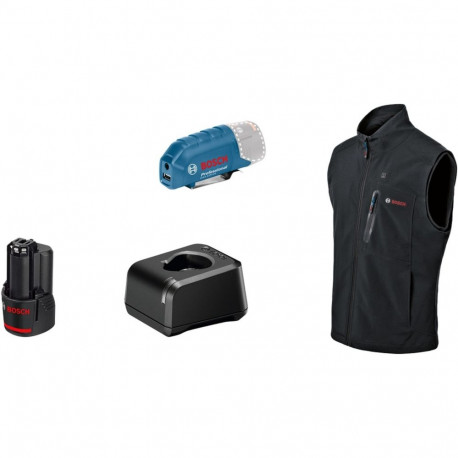 Bosch Heat+Jacket GHV 12+18V kit size XL, work clothing (black, incl. charger GAL 12V-20 Professiona