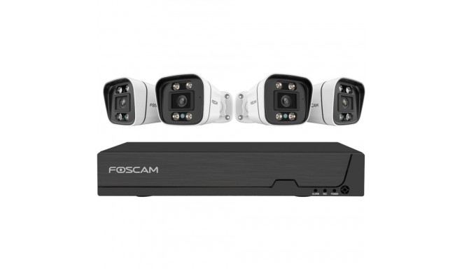 Foscam FNA 108 E B4 2T, set (black/white, FNA108E 8-channel NVR, 4x V8EP camera)