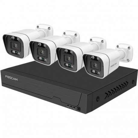 FNA 108 E B4 2T (schwarz/weiß, FNA108E 8-Kanal NVR, 4x V8EP Kamera)