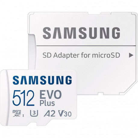 EVO Plus 512 GB microSDXC (2024) (weiß, UHS-I U1, Class 10, V10, A1)