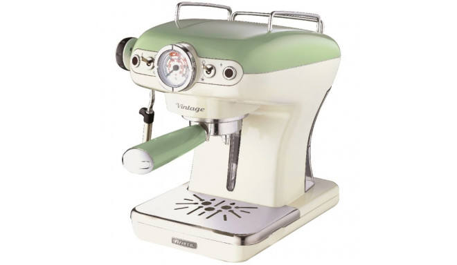 Ariete American Vintage, espresso machine (beige/light green)