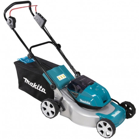 Makita cordless lawnmower DLM463PT2, 36Volt (2x18Volt) (blue/black, 2x Li-ion battery 5.0Ah)