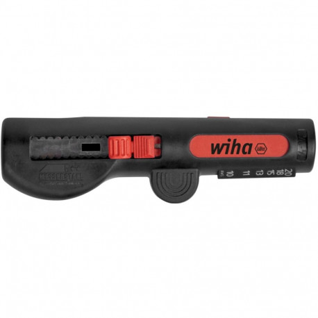 Wiha stripping multitool, for round cables, stripping/removal tool (black/red, up to 6mm2)
