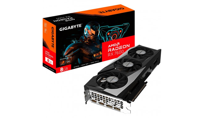 GIGABYTE Radeon RX 7600 GAMING OC 8G, graphics card (RDNA 3, GDDR6, 2x DisplayPort, 2x HDMI 2.1)
