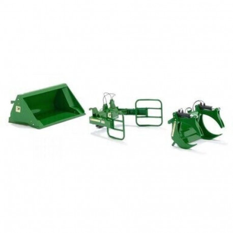 Wiking front loader tool set A John Deere, model vehicle