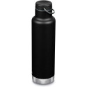 Klean Kanteen drinking bottle Classic VI vacuum insulated, 592ml (black (matt), with black loop cap)