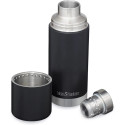 Klean Kanteen thermos bottle TKPro-SB vacuum insulated, 750ml (black (matt), with Pour Through Cap)