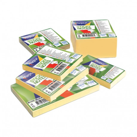 Notepad 76x76mm FORPUS Sticky Notes yellow 400 sheets