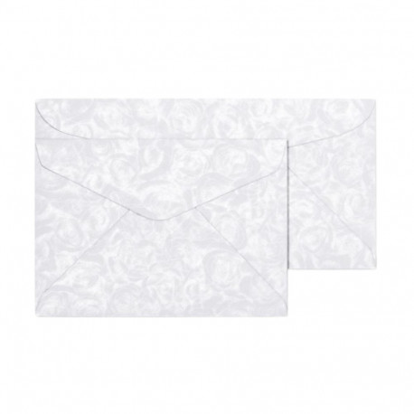 Ümbrik C6 120g Rose White hõbedase läikega 10tk