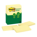 Märkmepaber 76x127mm POST-IT Recycled 655 kollane 6x100 lehte