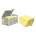 Märkmepaber 76x127mm POST-IT Recycled 655 kollane 6x100 lehte