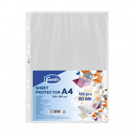 Film pocket binding A4 open top 60mic 100pcs FOROFIS