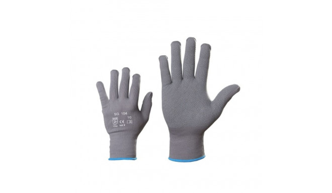 Töökindad nailonist kootud kummipunktid peopesas (SG104) nr.9