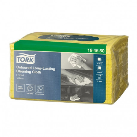 Cleaning cloths reusable TORK 30x38.5cm W8 yellow