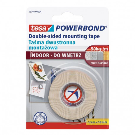 Double-sided strong foam tape for indoor conditions TESA 5mx19mm