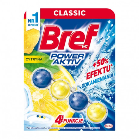 Toilet freshener BREF Power Aktiv, Lemon, 50g