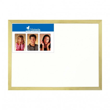 Whiteboard, magnetic, 60x90 cm, wooden frame, VICTORIA VISUAL
