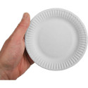 Cardboard plate 15 cm white 100 pcs in a pack