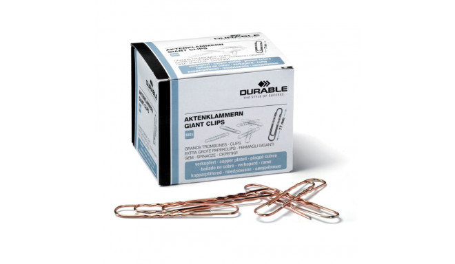 Paperclip DURABLE 77mm 100pcs copper