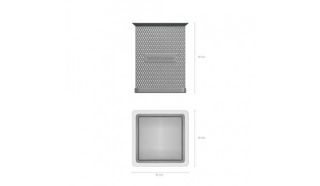 Pliiatsitops ERICH KRAUSE metallist kandiline 80x80x95mm hõbedane