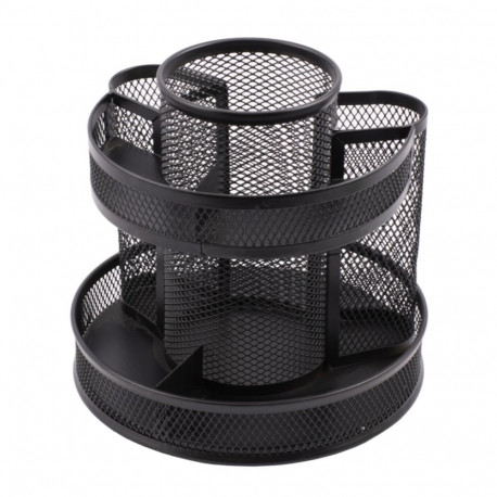 Pliiatsitops/lauagarnituur ümmargune metallist must GRAND