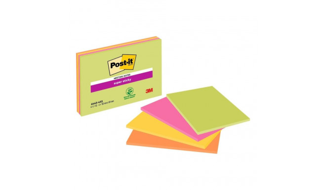 Märkmepaber 101x152mm POST-IT 6445 Super Sticky 4 värvi x45 lehte