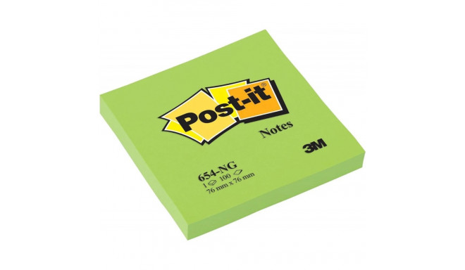 Wet paper 76x76mm POST-IT 654 neon green 100 sheets