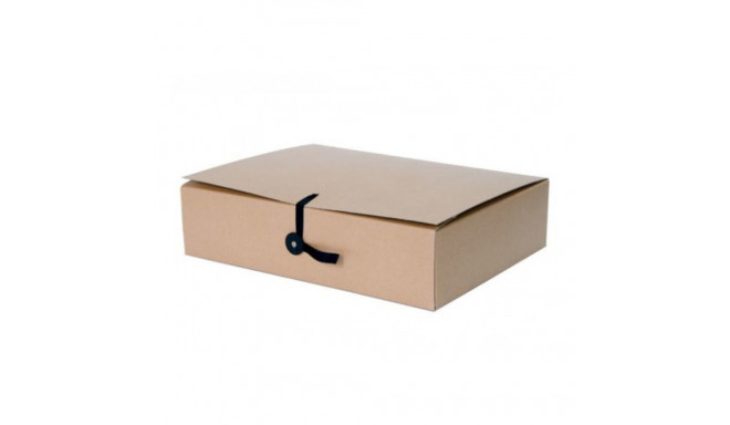 Archive box SMLT 6cm brown with button fastening