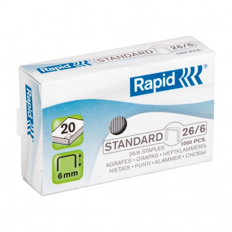 Klamber 26/6 tsink 1000tk RAPID Standard