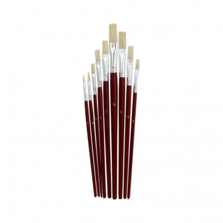Brushes 882 B aquarel, flat 9pcs