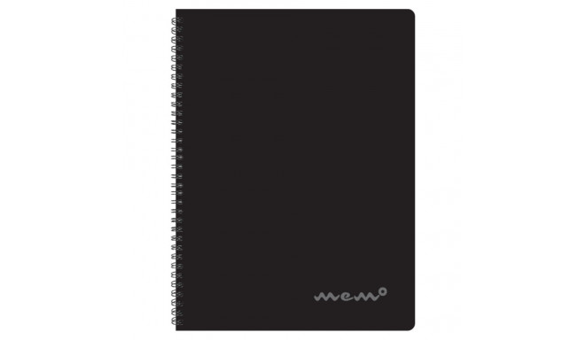 Folder in spiral binding A4 MEMO lined black 60 pages