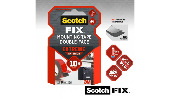 Double-sided adhesive tape 19mm x 1.5m for outdoor use SCOTCH Fix Extreme