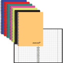 Kaustik spiral binding A5 grid colored plastkaaned MEMO 60 sheet