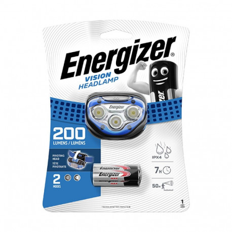 Energizer Vision Headlamp LP08771 spotlight on the head