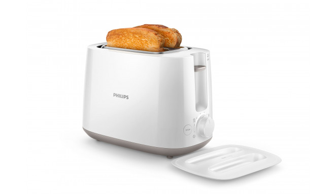 Philips Daily Collection Toaster HD2582/00 8 settings Integrated bun warming rack Compact design Dus