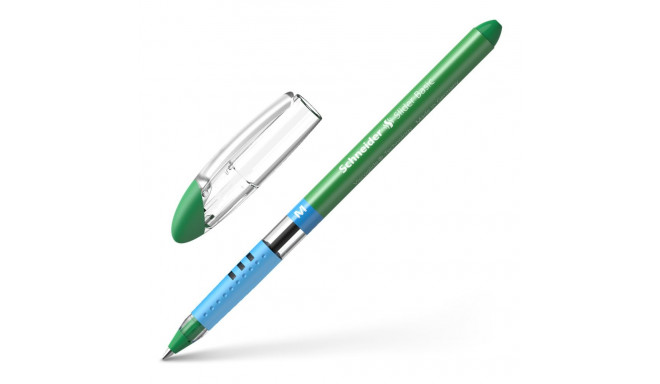 Ballpoint pen, 0,5 mm, cap, SCHNEIDER "Slider M", green