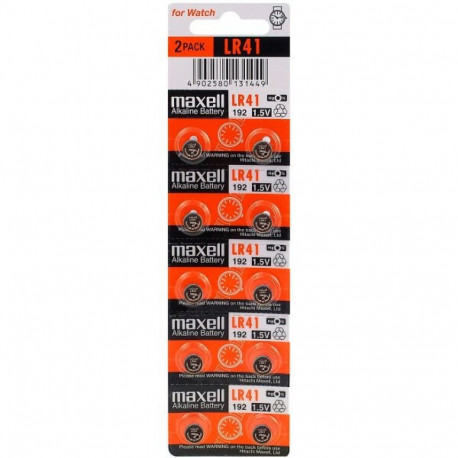 Maxell G3 LR41 batteries 10 pcs.