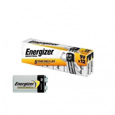 Energizer Industrial 9V Alkaline 6LR61 batteries 12 pcs.