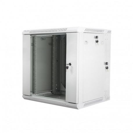 KAHEOSALINE SEINALE PAIGALDATAV RIIULIKAPP 19" 12U 600X600 HALL LANBERG (LAMEPAKEND)