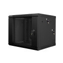 Lanberg WF02-6609-10B rack cabinet 9U Wall mounted rack Black