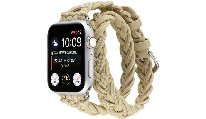 Kellarihm Trendybay Apple Watch 38/40/41mm, punutud, beež