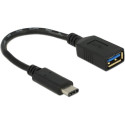 "DeLock USB-C > USB 3.1 (ST-BU) Adapter Schwarz"