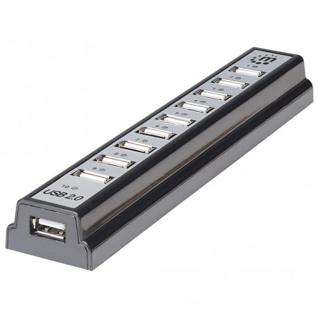 Manhattan Hi-Speed USB Desktop Hub 10-portin USB hubi