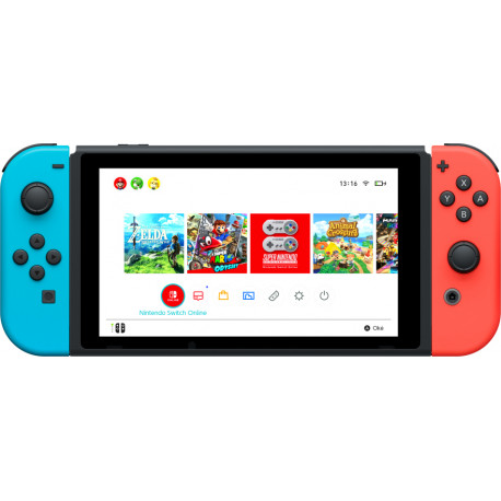 Nintendo Switch mängukonsool, neoonpunane ja neoonsinine