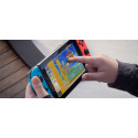 Nintendo Switch -pelikonsoli, neonpunainen ja neonsininen