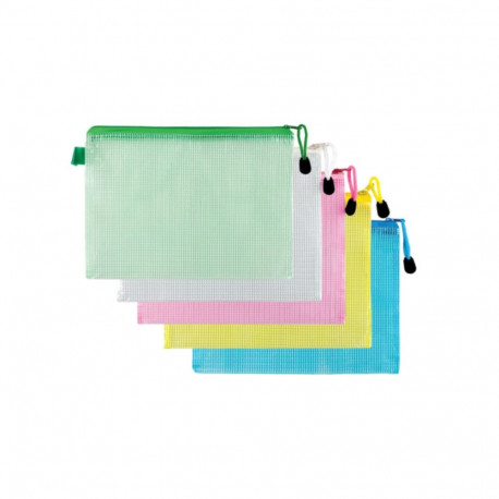Plastic envelope with zipper A3 transparent colored