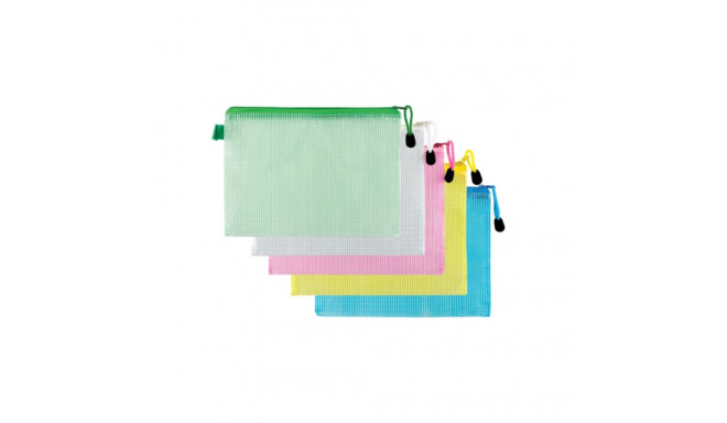 Plastic envelope with zipper A3 transparent colored