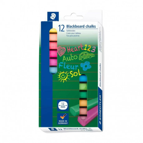 Blackboard chalk colored square STAEDTLER 12 pcs in a box