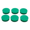 Magnet green - 24 mm, holding power 3N, height 7 mm, 6 magnets per blister card